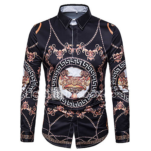 Heren Print Overhemd Geometrisch Kleurenblok 3D Wit Xl huismerk kopen in de aanbieding Heren Print Overhemd Geometrisch Kleurenblok 3D Wit Xl huismerk kopen in de aanbieding