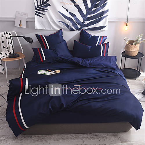 Dekbedovertrek Sets Effen Modern Polyster Borduurwerk 4 Deligbedding huismerk kopen in de aanbieding