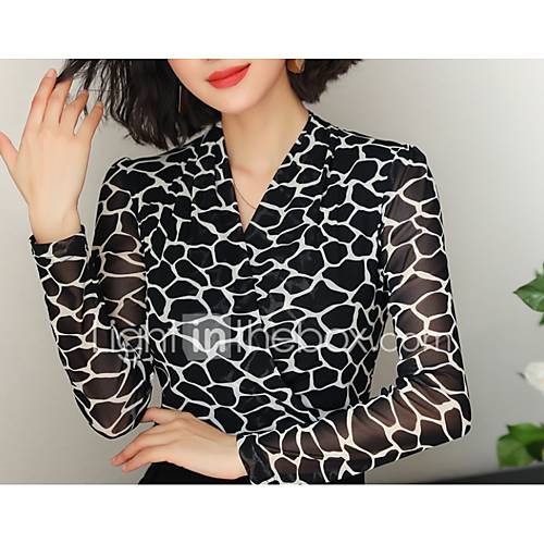 Dames Overhemd Kleurenblok Zwart Xl huismerk kopen in de aanbieding