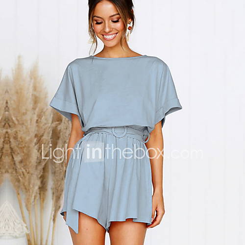 Dames Standaard Blozend Roze Wijn Licht Blauw Babypakje Effen M L Xl huismerk kopen in de aanbieding