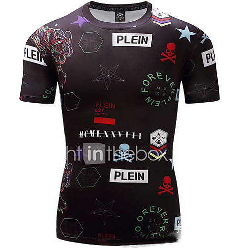 Heren T Shirt Geometrisch Zwart Xxl huismerk kopen in de aanbieding