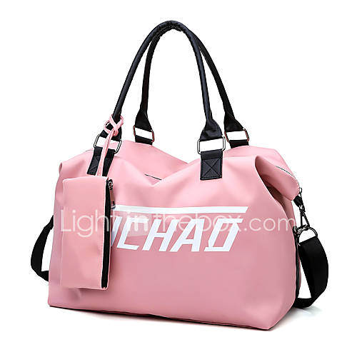 Oxfordstof Nylon Reistas Rits Zwart Paars Roze huismerk kopen in de aanbieding