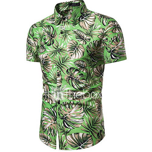 Heren Print Overhemd Blad Blauw Xl Klassieke Boord huismerk kopen in de aanbieding Heren Print Overhemd Blad Blauw Xl Klassieke Boord huismerk kopen in de aanbieding