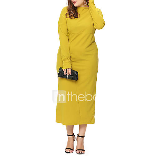 Midi Shift Damesjurk Geel L Xl Xxl Xxxl huismerk kopen in de aanbieding