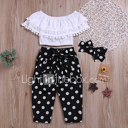 Kinderen Meisjes Boho Street Chic Effen Polka Dot Kant Blote Rug Mouwloos Normaal Katoen Kledingset Wit huismerk kopen in de aanbieding Kinderen Meisjes Boho Street Chic Effen Polka Dot Kant Blote Rug Mouwloos Normaal Katoen Kledingset Wit huismerk kopen in de aanbieding