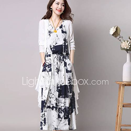 Midi Lijnjurk Dames Zwart Blauw M L Xl Xxl huismerk kopen in de aanbieding