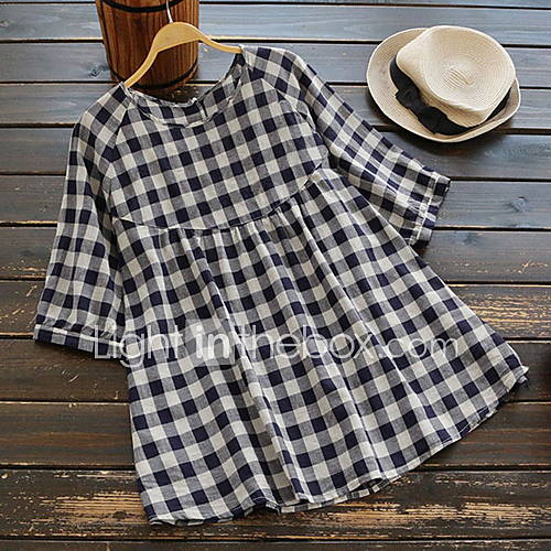 Dames Overhemd Pied De Poule Blauw Xxxl huismerk kopen in de aanbieding Dames Overhemd Pied De Poule Blauw Xxxl huismerk kopen in de aanbieding