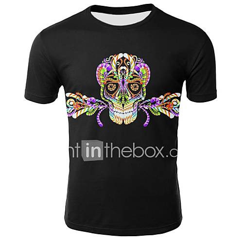 Heren Print T Shirt Geometrisch Doodskoppen huismerk kopen in de aanbieding