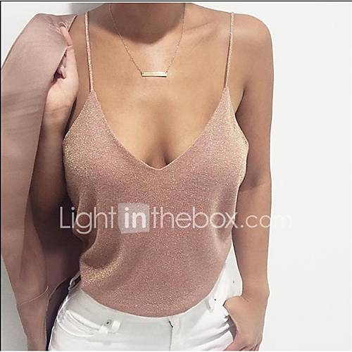 Dames Blote Rug Singlet Effen Goud huismerk kopen in de aanbieding