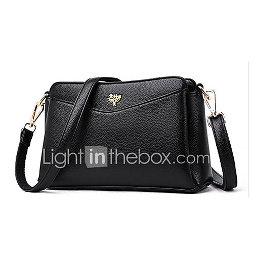 Dames Tassen Pu Crossbodytas Knopen Effen Kleur Paars Bruin Wijn huismerk kopen in de aanbieding