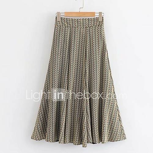 Dames Maxi Lijnrokken Gestreept huismerk kopen in de aanbieding