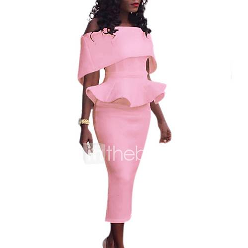 Dames Bodycon Jurk Strapless Midi huismerk kopen in de aanbieding Dames Bodycon Jurk Strapless Midi huismerk kopen in de aanbieding