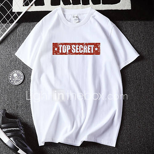 Heren Print T Shirt Geometrisch Grafisch Letter Wit Xl huismerk kopen in de aanbieding Heren Print T Shirt Geometrisch Grafisch Letter Wit Xl huismerk kopen in de aanbieding