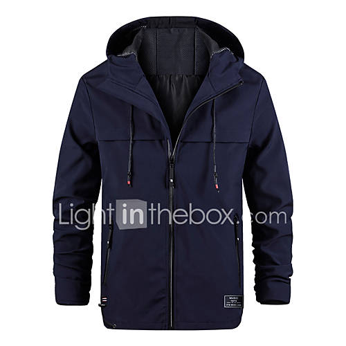 Heren Dagelijks Standaard Lente Herfst Normaal Jack Effen Capuchon Lange Mouw Polyester Zwart Marineblauw Grijs Xxl Xxxl Xxxxl huismerk kopen in de aanbieding Heren Dagelijks Standaard Lente Herfst Normaal Jack Effen Capuchon Lange Mouw Polyester Zwart Marineblauw Grijs Xxl Xxxl Xxxxl huismerk kopen in de aanbieding