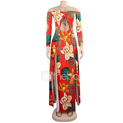 Dames Knielange Overhemd Jurk Rood Marineblauw S M L Xl huismerk kopen in de aanbieding