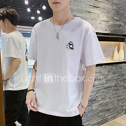 Heren Print T Shirt Geometrisch Dier Wit Xl huismerk kopen in de aanbieding Heren Print T Shirt Geometrisch Dier Wit Xl huismerk kopen in de aanbieding