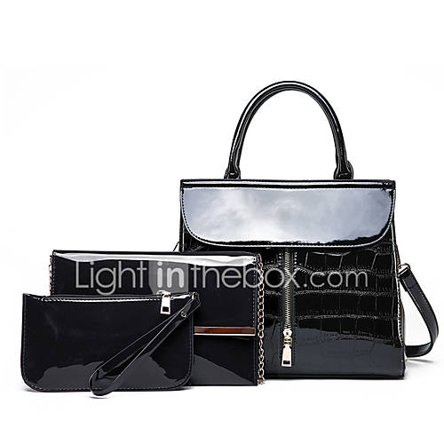 Dames Tassen Pu Zak Set 3 Stuks Purse Rits Zwart Rood Marine Blauw huismerk kopen in de aanbieding