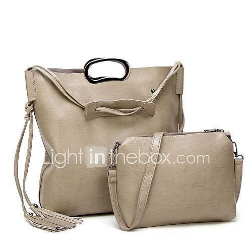 Dames Tassen Pu Zak Set 2 Stuks Purse Effen Kleur Zwart Grijs Wijn huismerk kopen in de aanbieding Dames Tassen Pu Zak Set 2 Stuks Purse Effen Kleur Zwart Grijs Wijn huismerk kopen in de aanbieding