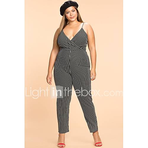 Dames Grote Maten Standaard Bandje Zwart Breedbeen Jumpsuit Gestreept Blote Rug Xxl Xxxl Xxxxl Katoen huismerk kopen in de aanbieding Dames Grote Maten Standaard Bandje Zwart Breedbeen Jumpsuit Gestreept Blote Rug Xxl Xxxl Xxxxl Katoen huismerk kopen in de aanbieding