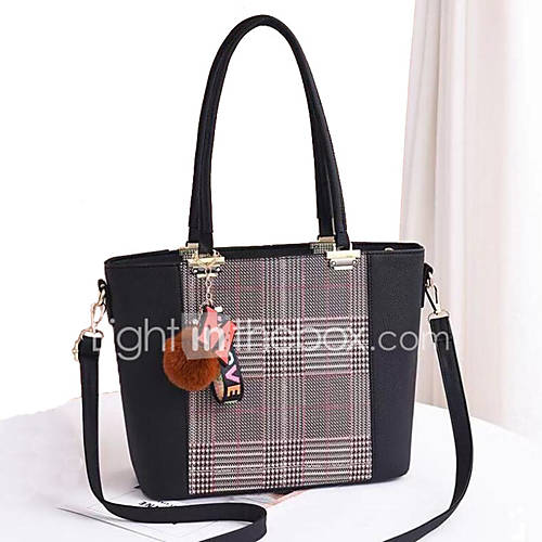 Dames Tassen Pu Schoudertas Raster Blozend Roze Khaki Marine Blauw huismerk kopen in de aanbieding