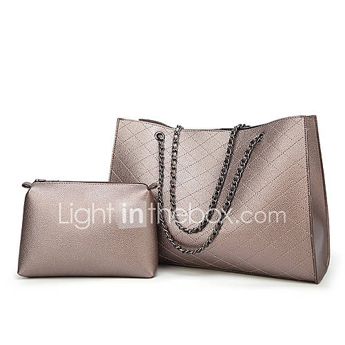 Dames Tassen Pu Zak Set 2 Stuks Purse Effen Kleur Zwart Amenel Bruin huismerk kopen in de aanbieding