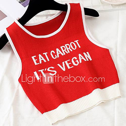 Dames Singlet Letter Zwart Een Maat huismerk kopen in de aanbieding