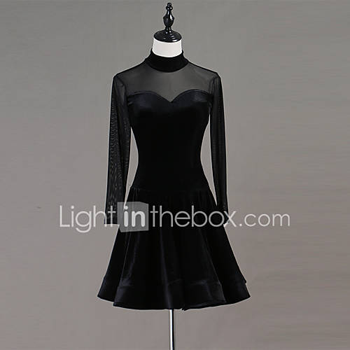 Latin Dans Jurken Dames Prestatie Spandex Combinatie Lange Mouw Kleding huismerk kopen in de aanbieding