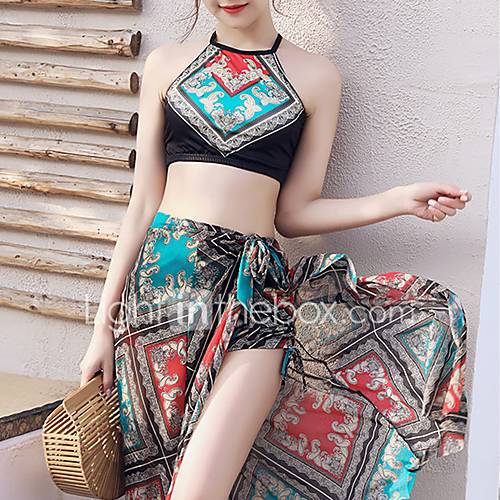 Dames Standaard Boho Blauw Geel Halter Boy Leg Tankini Zwemkleding Tribal Veters Een Maat huismerk kopen in de aanbieding Dames Standaard Boho Blauw Geel Halter Boy Leg Tankini Zwemkleding Tribal Veters Een Maat huismerk kopen in de aanbieding