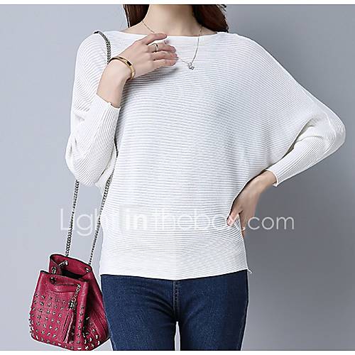 Dames Effen Lange Mouw Pullover Scoophals Blozend Roze Grijs Licht Blauw Een Maat huismerk kopen in de aanbieding Dames Effen Lange Mouw Pullover Scoophals Blozend Roze Grijs Licht Blauw Een Maat huismerk kopen in de aanbieding