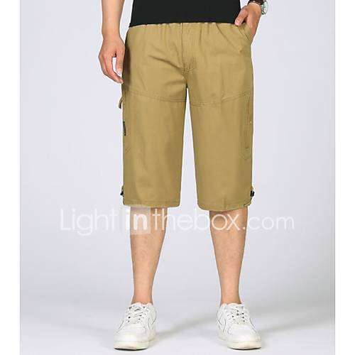 Heren Standaard Chinos Zwaar Katoen Broek Effen Heelal Donkergrijs huismerk kopen in de aanbieding