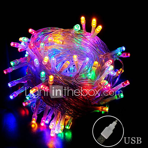 10M Verlichtingsslingers 80 Leds Rgb Waterbestendig Creatief Feest Voeding Via Usb huismerk kopen in de aanbieding