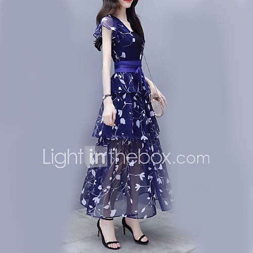 Dames Standaard Schede Jurk Bloemen Patchwork Maxi huismerk kopen in de aanbieding Dames Standaard Schede Jurk Bloemen Patchwork Maxi huismerk kopen in de aanbieding