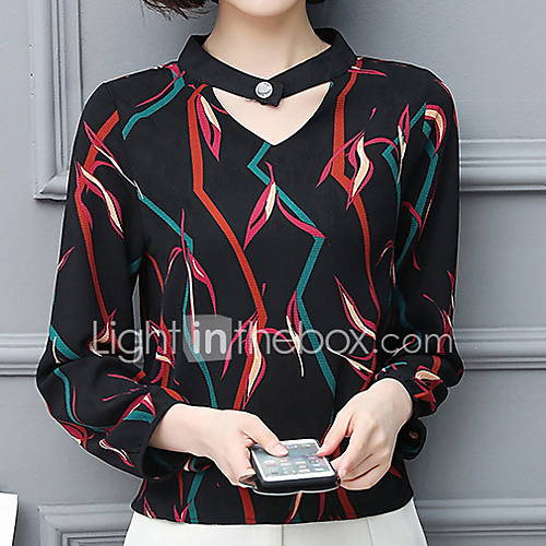 Dames Blouse Geometrisch Wit Xxl huismerk kopen in de aanbieding