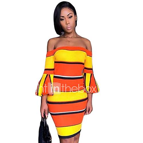 Dames Bodycon Jurk Schouderafhangend Boven De Knie huismerk kopen in de aanbieding Dames Bodycon Jurk Schouderafhangend Boven De Knie huismerk kopen in de aanbieding