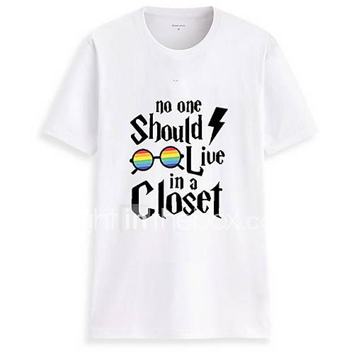 Heren T Shirt Letter Blozend Roze Xl huismerk kopen in de aanbieding