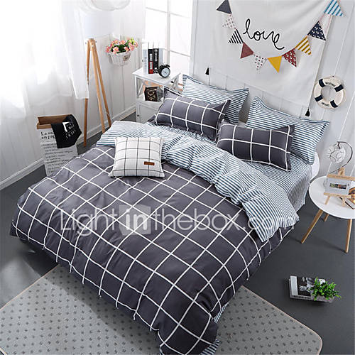 Dekbedovertrek Sets Effen Strepen Ripples Polyster Gedrukt 4 Deligbedding huismerk kopen in de aanbieding