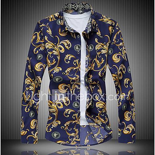 Heren Overhemd Grafisch Marineblauw Xxxxl huismerk kopen in de aanbieding