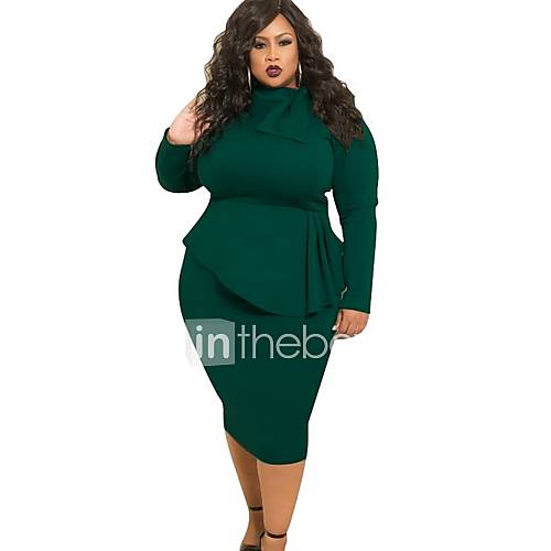 Maxi Slim Bodycon Jurk Voor Dames Legergroen Rood Zwart Xl Xxl Xxxl Xxxxl huismerk kopen in de aanbieding