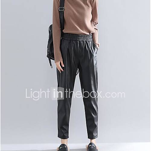 Dames Chinos Zwaar Katoen Joggingbroeken Broek Effen Zwart huismerk kopen in de aanbieding