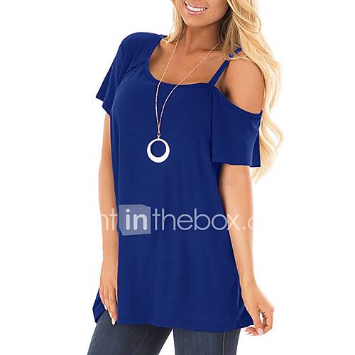 Dames Print T Shirt Effen Pied De Poule Grafisch Rood huismerk kopen in de aanbieding