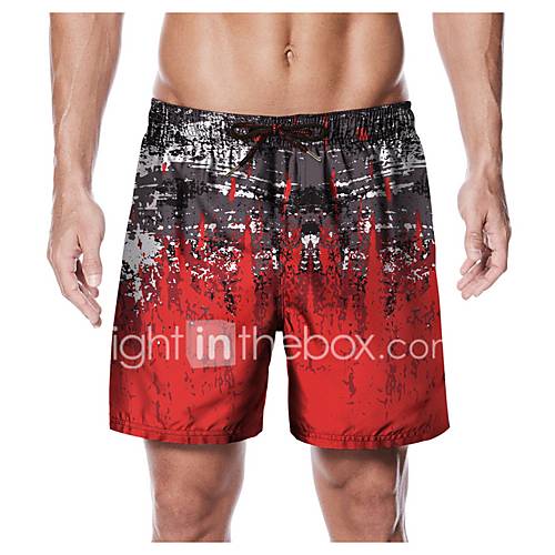 Heren Standaard Shorts Broek Print Rood huismerk kopen in de aanbieding