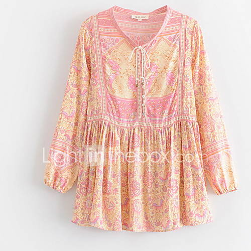Dames Blouse Geometrisch Blozend Roze huismerk kopen in de aanbieding Dames Blouse Geometrisch Blozend Roze huismerk kopen in de aanbieding