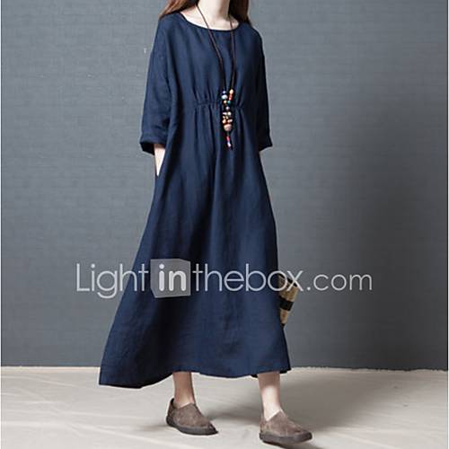 Dames A Lijn Jurk Effen Patchwork Midi huismerk kopen in de aanbieding Dames A Lijn Jurk Effen Patchwork Midi huismerk kopen in de aanbieding