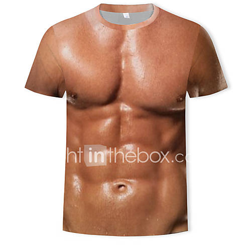 Heren Print T Shirt Effen Bruin Xl huismerk kopen in de aanbieding Heren Print T Shirt Effen Bruin Xl huismerk kopen in de aanbieding