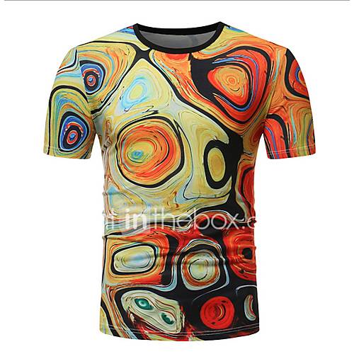 Heren T Shirt Geometrisch Regenboog Xl huismerk kopen in de aanbieding