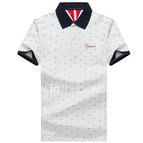 Heren Polo Grafisch Wit huismerk kopen in de aanbieding