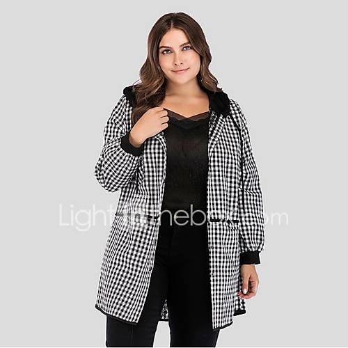 Dames Dagelijks Normaal Trenchcoat Pied De Poule Capuchon Lange Mouw Polyester Zwart Rood Xxxl Xxxxl Xxxxxl huismerk kopen in de aanbieding Dames Dagelijks Normaal Trenchcoat Pied De Poule Capuchon Lange Mouw Polyester Zwart Rood Xxxl Xxxxl Xxxxxl huismerk kopen in de aanbieding
