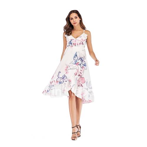 Dames Boho Elegant Trompet Zeemeermin Jurk Bloemen Geplooid Print Midi huismerk kopen in de aanbieding Dames Boho Elegant Trompet Zeemeermin Jurk Bloemen Geplooid Print Midi huismerk kopen in de aanbieding