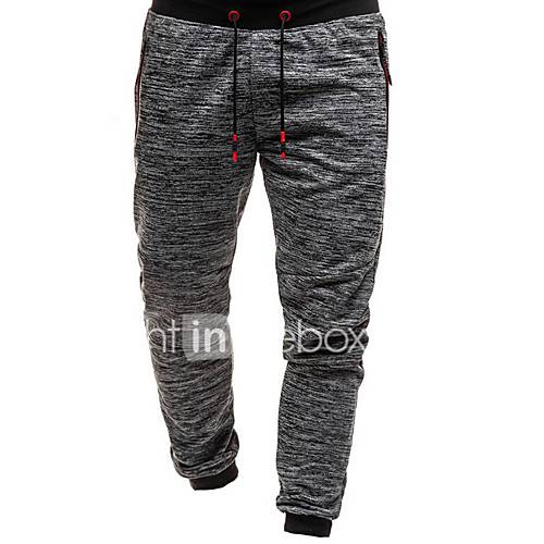 Heren Sportief Chinos Zwaar Katoen Joggingbroeken Broek Effen Donkergrijs huismerk kopen in de aanbieding