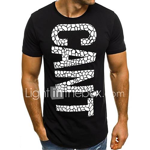 Heren T Shirt Effen Letter Wit huismerk kopen in de aanbieding Heren T Shirt Effen Letter Wit huismerk kopen in de aanbieding